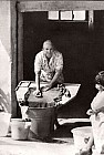 Rosina Ravasio alla cascina Torchio di Curnasco - anno sconosciuto - Archivio Avis Treviolo.jpg