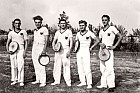 Bepo Donizzelli (Moreti'), Luigi Perego (Galina), Angelo Ambrosini, Benedetti (Muri'), Giuseppe Ambrosini (Muci') - Anno 1934 - Grazie a Renata Ambrosini.jpg